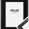 Ramme Stilren Sort 45x60 cm - Passepartout Sort 32x45 cm