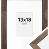 Ramme Stilren Valnød 13x18 cm - Passepartout Hvid 7x10 cm