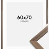 Ramme Stilren Valnød 60x70 cm - Passepartout Hvid 50x61 cm