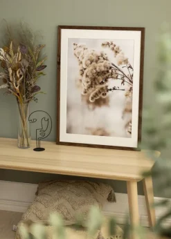 Ramme Stilren Valnød 60x70 cm - Passepartout Hvid 50x61 cm