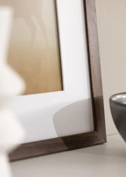 Ramme Stilren Valnød 13x18 cm - Passepartout Hvid 3,5x5 inches (8,89x12,7 cm)