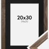Ramme Stilren Valnød 20x30 cm - Passepartout Sort 15x22 cm