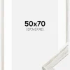 Ramme Stilren Vintage hvid 50x70 cm - Passepartout Hvid 15x23 inches