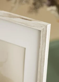 Ramme Stilren Vintage hvid 50x70 cm - Passepartout Hvid 40x61 cm