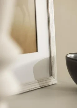 Ramme Stilren Vintage hvid 60x80 cm - Passepartout Hvid 50x70 cm