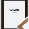 Ramme Stilren Warm Brown 60x80 cm - Passepartout Sort 50x65 cm