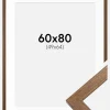Ramme Stilren Warm Brown 60x80 cm - Passepartout Hvid 50x65 cm
