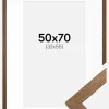Ramme Stilren Warm Brown 50x70 cm - Passepartout Hvid 33x56 cm