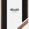 Ramme Stilren Warm Brown 40x60 cm - Passepartout Sort 25x50 cm
