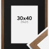 Ramme Stilren Warm Brown 30x40 cm - Passepartout Sort 20x28 cm