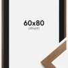 Ramme Stilren Warm Brown 60x80 cm - Passepartout Sort 50x70 cm