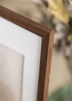 Ramme Stilren Warm Brown 40x40 cm - Passepartout Hvid 30x30 cm