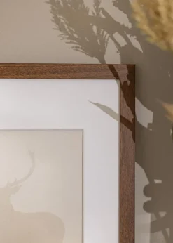 Ramme Stilren Warm Brown 40x40 cm - Passepartout Hvid 30x30 cm
