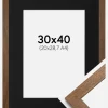 Ramme Stilren Warm Brown 30x40 cm - Passepartout Sort 21x29,7 cm (A4)
