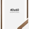 Ramme Stilren Warm Brown 40x60 cm - Passepartout Hvid 32,9x48,3 cm (A3+)