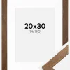 Ramme Stilren Warm Brown 20x30 cm - Passepartout Hvid 15x21 cm (A5)