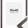Ramme Stilren Wenge 30x40 cm - Passepartout Hvid 21x29,7 cm