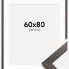 Ramme Stilren Wenge 60x80 cm - Passepartout Hvid 50x60 cm