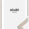 Ramme Stilrent Greige Eg 60x80 cm - Passepartout Hvid 50x69 cm