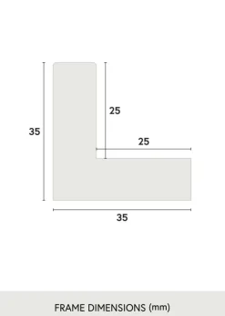 Ramme Sussex Akrylglas Sort/Sølv 30x30 cm