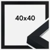 Ramme Sussex Akrylglas Sort/Sølv 40x40 cm