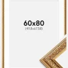 Ramme Swirl Guld 60x80 cm - Passepartout Hvid 20x27 inches