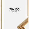 Ramme Swirl Guld 70x100 cm - Passepartout Hvid 60x90 cm