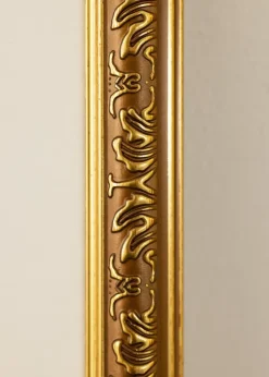 Ramme Swirl Guld 50x70 cm - Passepartout Hvid 15x23 inches