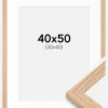 Ramme Tidlös Massiv Eg 40x50 cm - Passepartout Hvid 31x41 cm