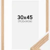 Ramme Tidlös Massiv Eg 30x45 cm - Passepartout Hvid 8x14 inches