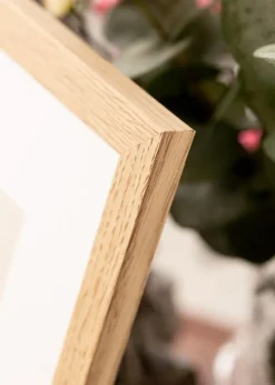 Ramme Tidlös Massiv Eg 70x100 cm - Passepartout Hvid 50x85 cm