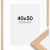 Ramme Tidlös Massiv Eg 40x50 cm - Passepartout Hvid 11x15 inches