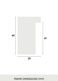 Ramme Timber Grå - Valgfri Størrelse (Akrylglas)