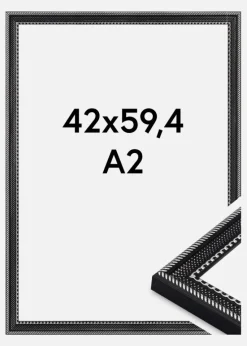 Ramme Trellis Akrylglas Sort 42x59,4 cm (A2)