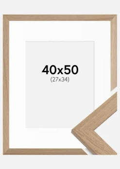 Ramme Trendline Eg 40x50 cm - Passepartout Hvid 28x35 cm