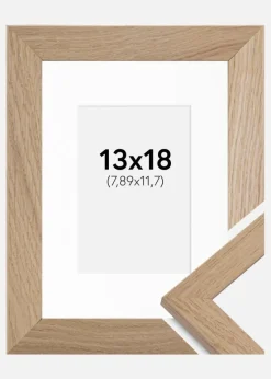 Ramme Trendline Eg 13x18 cm - Passepartout Hvid 3,5x5 inches