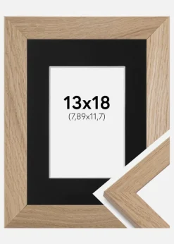 Ramme Trendline Eg 13x18 cm - Passepartout Sort 3,5x5 inches