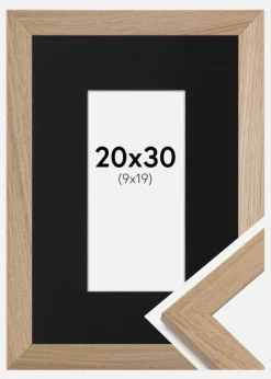 Ramme Trendline Eg 20x30 cm - Passepartout Sort 10x20 cm