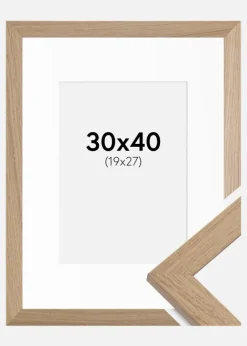 Ramme Trendline Eg 30x40 cm - Passepartout Hvid 20x28 cm