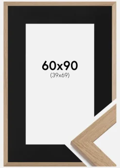 Ramme Trendline Eg 60x90 cm - Passepartout Sort 50x80 cm