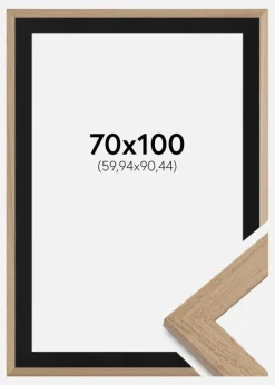 Ramme Trendline Eg 70x100 cm - Passepartout Sort 24x36 inches