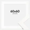 Ramme Trendline Hvid 60x60 cm - Passepartout Hvid 50x50 cm