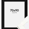 Ramme Trendline Hvid 70x90 cm - Passepartout Sort 55x70 cm