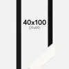 Ramme Trendline Hvid 40x100 cm - Passepartout Sort 30x90 cm