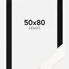 Ramme Trendline Hvid 50x80 cm - Passepartout Sort 41x70 cm