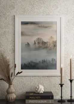 Ramme Trendline Hvid 65x80 cm - Passepartout Hvid 22x28 inches