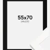 Ramme Trendline Hvid 55x70 cm - Passepartout Sort 45x60 cm