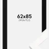 Ramme Trendline Hvid 62x85 cm - Passepartout Sort 20x30 inches