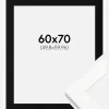 Ramme Trendline Hvid 60x70 cm - Passepartout Sort 20x24 inches