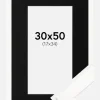 Ramme Trendline Hvid 30x50 cm - Passepartout Sort 18x35 cm